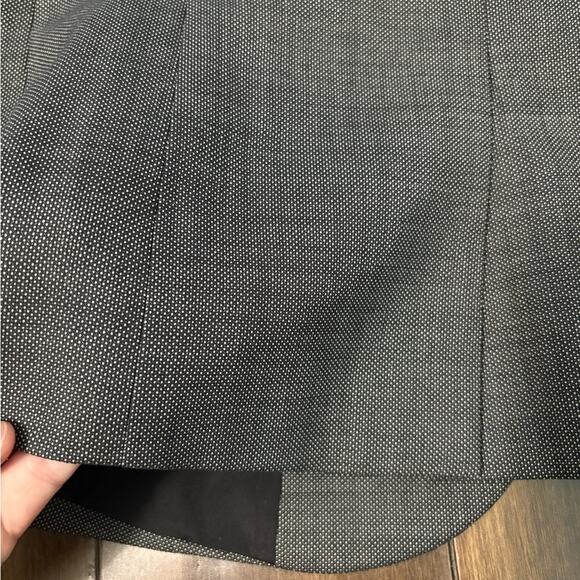 Women’s Theory Charcoal Gray Sz S Blazer Shoulder Pads Office Professional Wool - Picture 12 of 12
